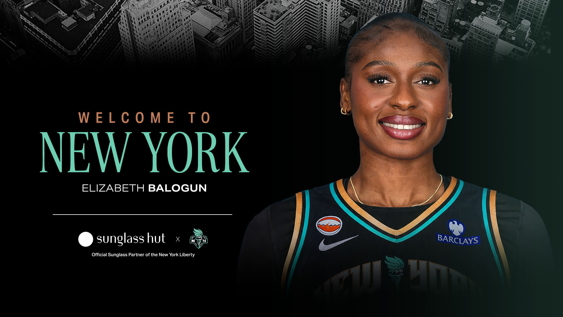 New York Liberty Sign Elizabeth Balogun